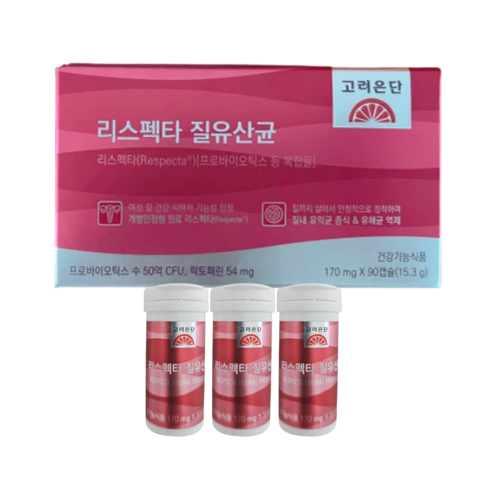 고려은단 리스펙타 질유산균 90캡슐 X1개 (3개월분) - 상품 이미지
