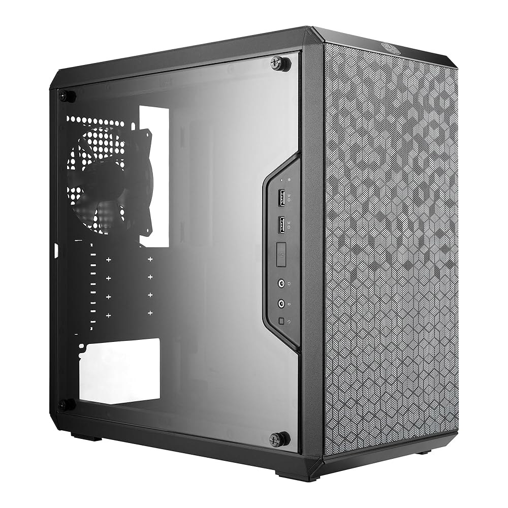 쿨러 마스터박스 Q300L 마이크로-ATX PC 케이스 u2013 컴팩트 mATX 컴퓨터 케이스, 마그네틱 먼지 필터, 모듈식 조절 가능 I/O 패널, 천공 공기 흐름 설계, 12 - 상품 이미지