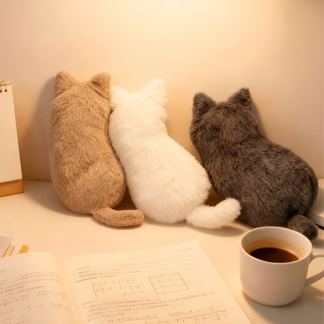 보들보들 고양이 뒷모습 파우치 필통 연필 케이스 - 상세 이미지 2