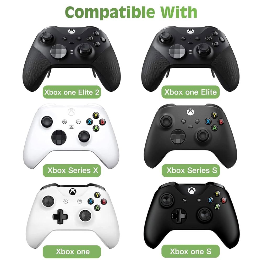 Xbox One용 TiMOVO 그린 백라이트 키보드, Series X /S, 헤드셋 및 오디오 잭 포함 무선 채팅패드 메시지 키패드, 미니 게임 키보드 장착 One /One Eli - 상세 이미지 2
