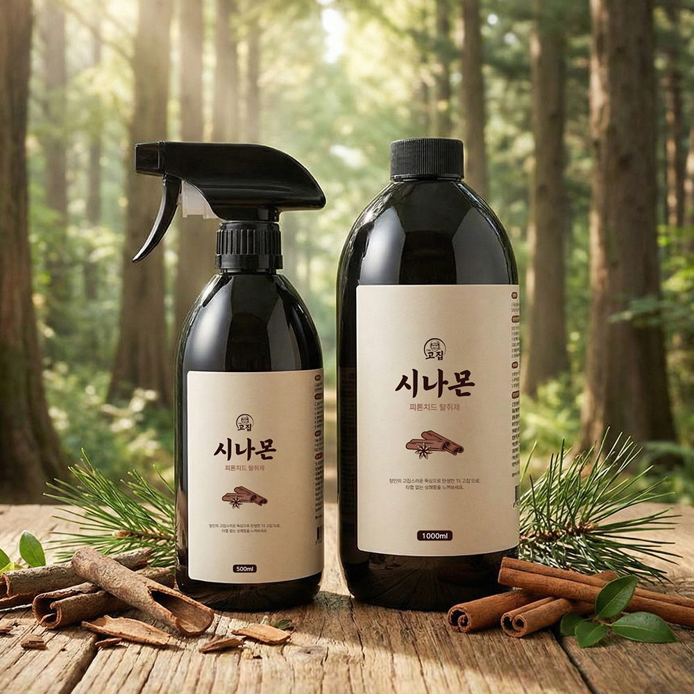 더고집 시나몬 피톤치드 탈취제 모기기피 여름철 냄새제거 실내 차량 스프레이 탈취제 본품 500ml 1개 - 상품 이미지