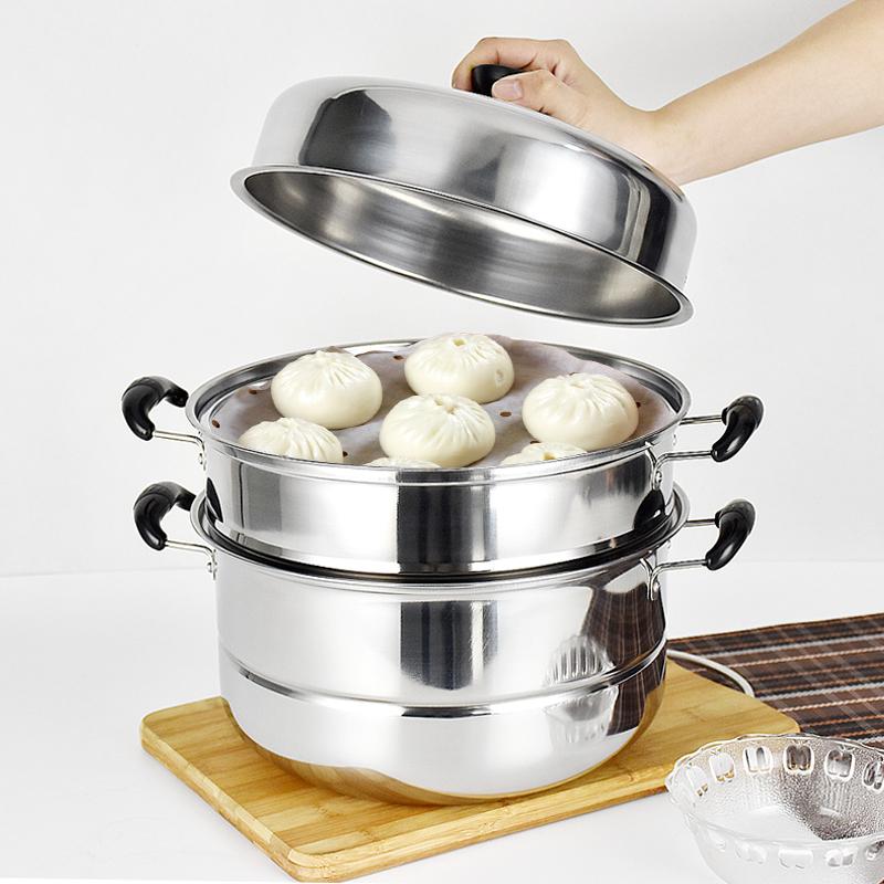 가정용 찜통 스테인리스 다기능 증기선 전원 생선 야채 층 냄비 찜기 인덕션 계란찜 대용량 - 상세 이미지 2