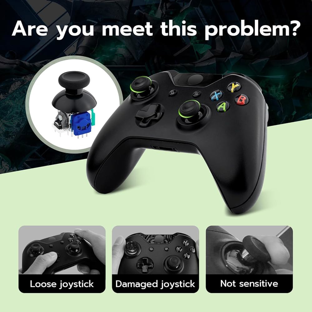 Xbox Series X&S / One X S, 3D 아날로그 센서 모듈 엄지 스틱 컨트롤러 액세서리 수리 키트와 호환되는 맥바젤 홀 효과 조이스틱 교체 - 상세 이미지 2