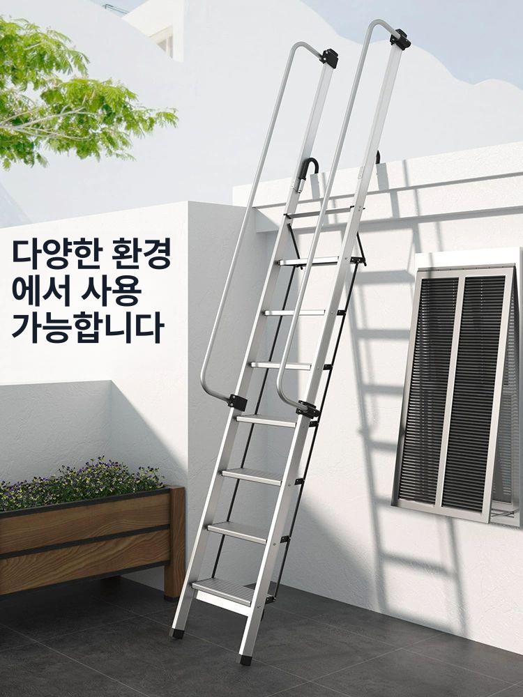 다락 사다리 알루미늄 접이식 합금 실내 옥탑방 가정용 다락방 폴딩 옥상 다락계단 손잡이 - 상세 이미지 4