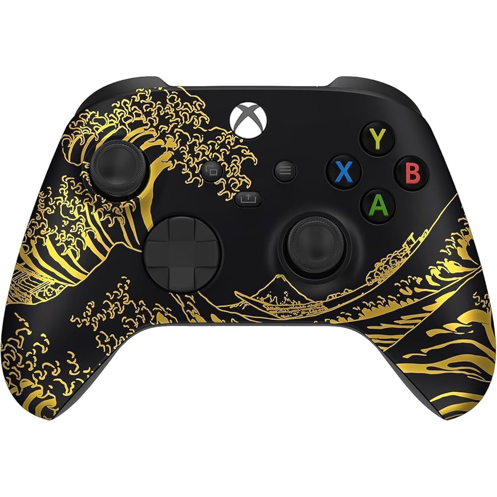 Microsoft Xbox Series X /S & One용 커스텀 컨트롤러z 무선 컨트롤러 - 소프트 터치 느낌 시리즈 컨트롤러(X 골든 웨이브) X/S Blue - 상품 이미지