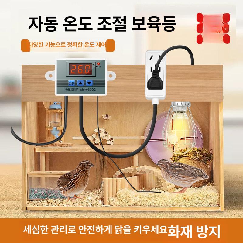 병아리 병아육추기 발열등 난로 오네어 조절기 완전자동온도조절바디워머 조절기세라믹 스퀘어 - 상세 이미지 2
