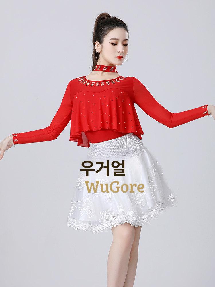 라틴 복상의 방송 댄스 사교복 공연복 라인 스포츠복  - 상세 이미지 5