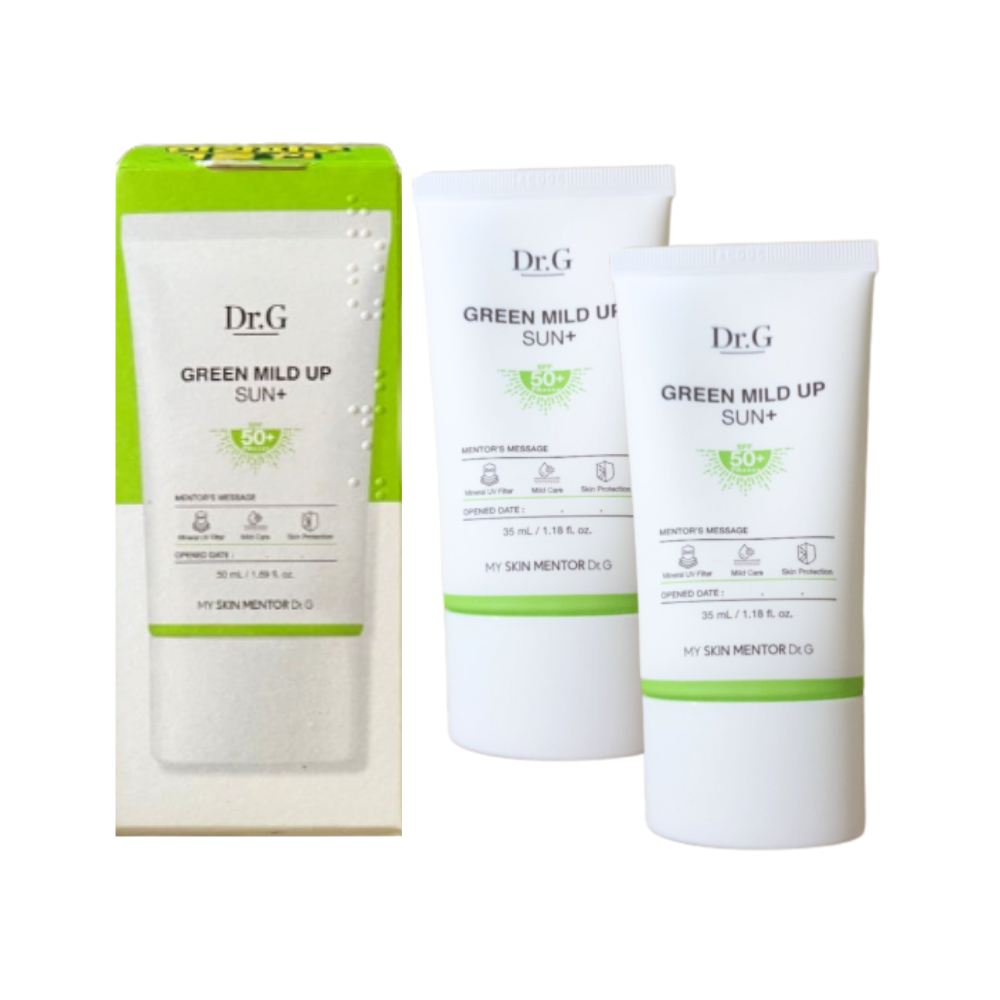 닥터지 그린마일드 업 선 플러스 무기자차 50ml x2개 (SPF50+ PA++++) - 상품 이미지