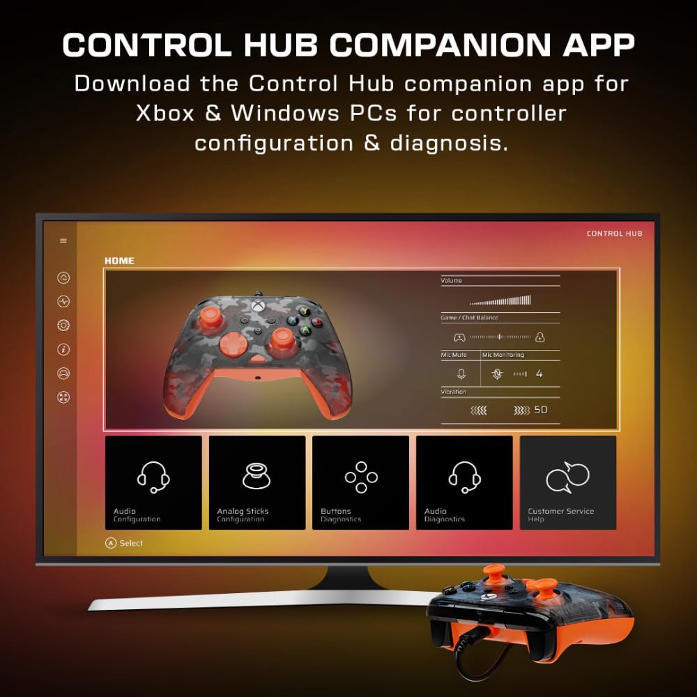 터틀 비치 리매치 코어 유선 게임 컨트롤러 - Xbox Series X|S, One 및 Windows PC용 라이선스 오디오 컨트롤, 럼블 모터 임펄스 트리거, 동반 앱 고스트 - 상세 이미지 3