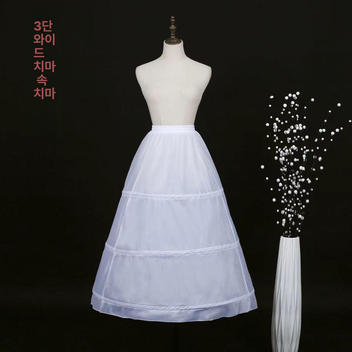 스커트 여성 드레스 패티코트 레이스 볼륨 패치코트 - 상세 이미지 2