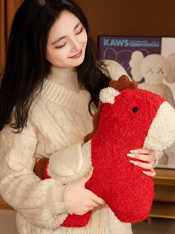 붉은 말 인형 2026년 마스코트 귀여운 레드 조랑말 병오년 사진촬영 - 상세 이미지 5