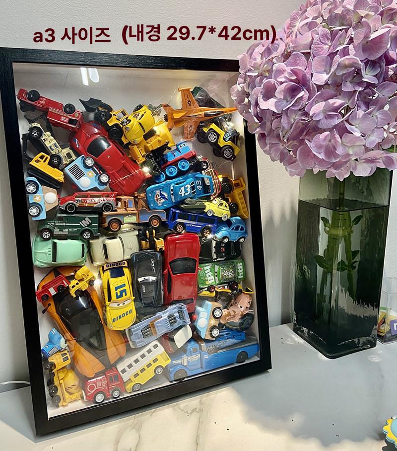 액자 입체 중공 구조 미니카 모형 수납 전시용 DIY 장식 프레임 벽걸이형 - 상세 이미지 2