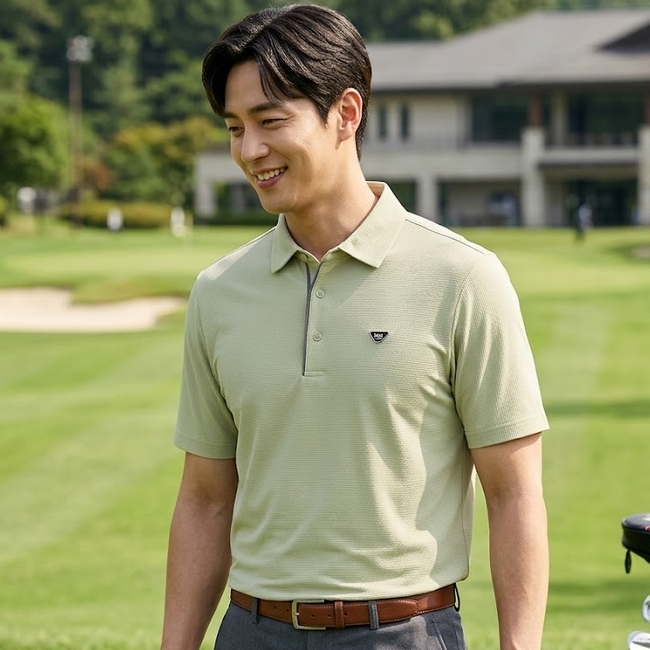 닥스 골프 남성 여름 필드룩 냉감 스판 카라 골프 반팔 티셔츠 - 상품 이미지