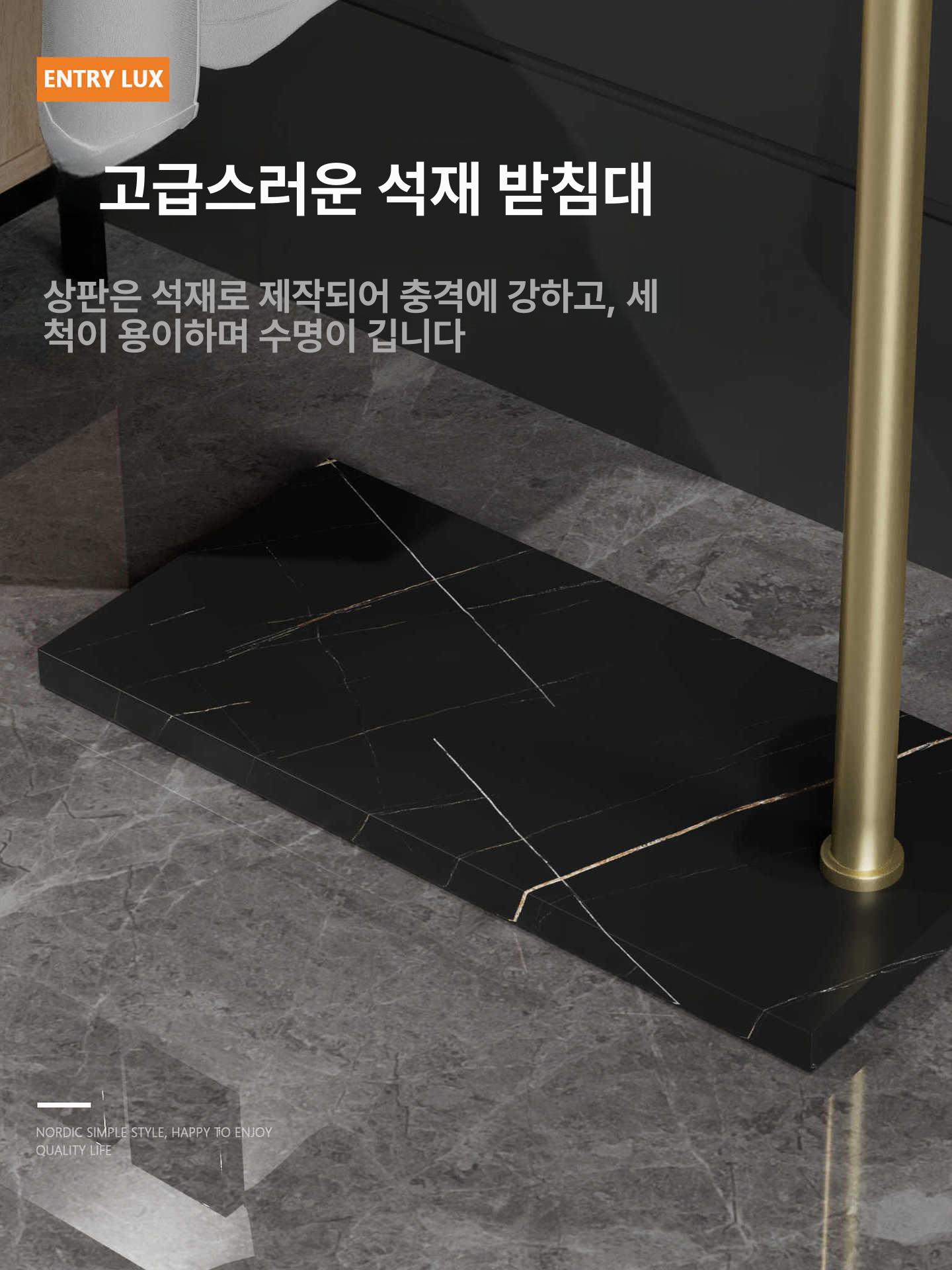 미니멀 옷걸이 십자 사무실 코너 다단 행거 받침대 스탠드 - 상세 이미지 3