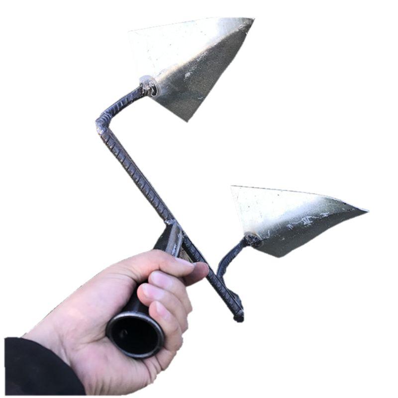 강철 쇠스랑 대형 가정용 농사용 삼지창 삽 경작 토양 괭이 감자 포크 도구 농업용 굴착 이미지 6
