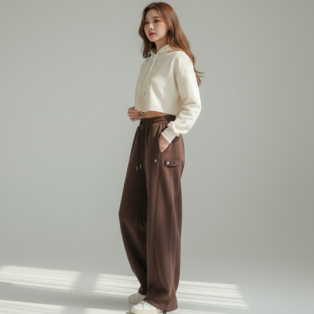 SD-262012 오버와이드바지 네비언스 스냅 스트링 - 검정