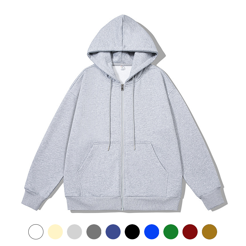 유니바운드 후드집업 간절기아우터 봄아우터 루즈핏 오버핏 캐주얼 단체복 - 베이지