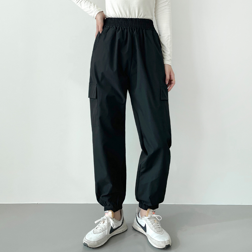 여성 네프티 바스락 카고 조거팬츠 JB-1007242 - 블랙