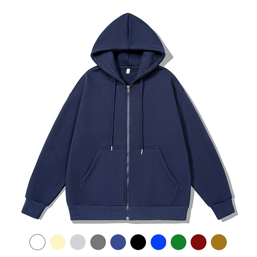 유니바운드 후드집업 루즈핏 봄아우터 오버핏 단체복 캐주얼 간절기아우터 - 커피