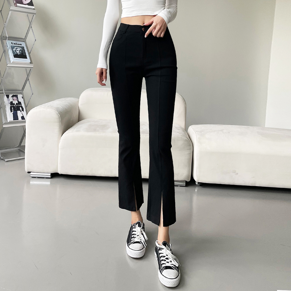 여성 메소니 스판 앞트임 부츠컷 팬츠 JB-1007291 - 화이트