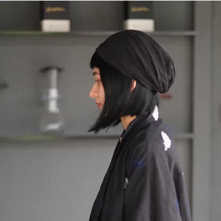 터번모자 여름 린넨 얇은 리넨 비니 통기성 여성용 패션 자외선 썬햇 벙거지 - 상세 이미지 2