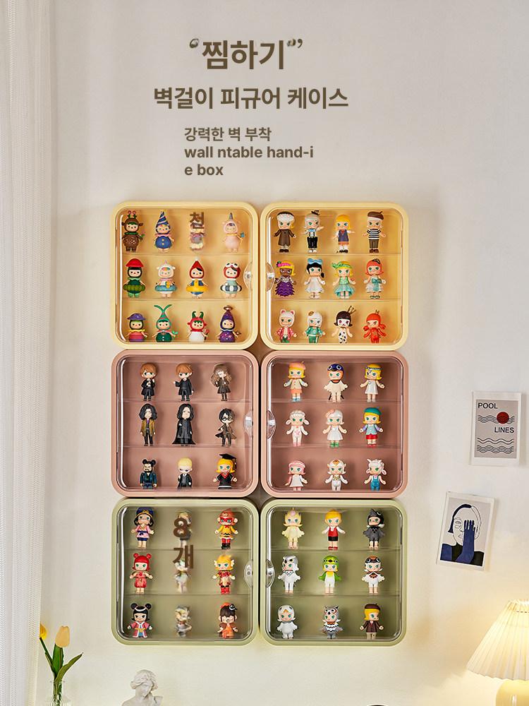 아크릴 피규어장식장 보관함 벽걸이 쇼케이스 피규어 진열 액자 인형 선반 미니 장식장 보관 - 상세 이미지 3