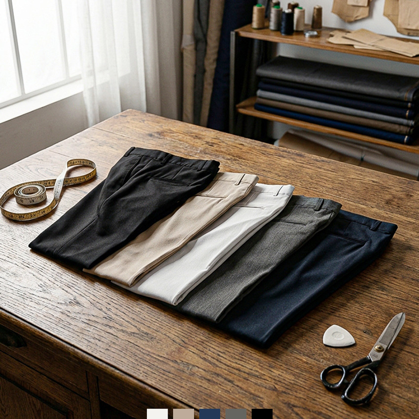 남자 슬랙스 출근 정장바지 - 베이지