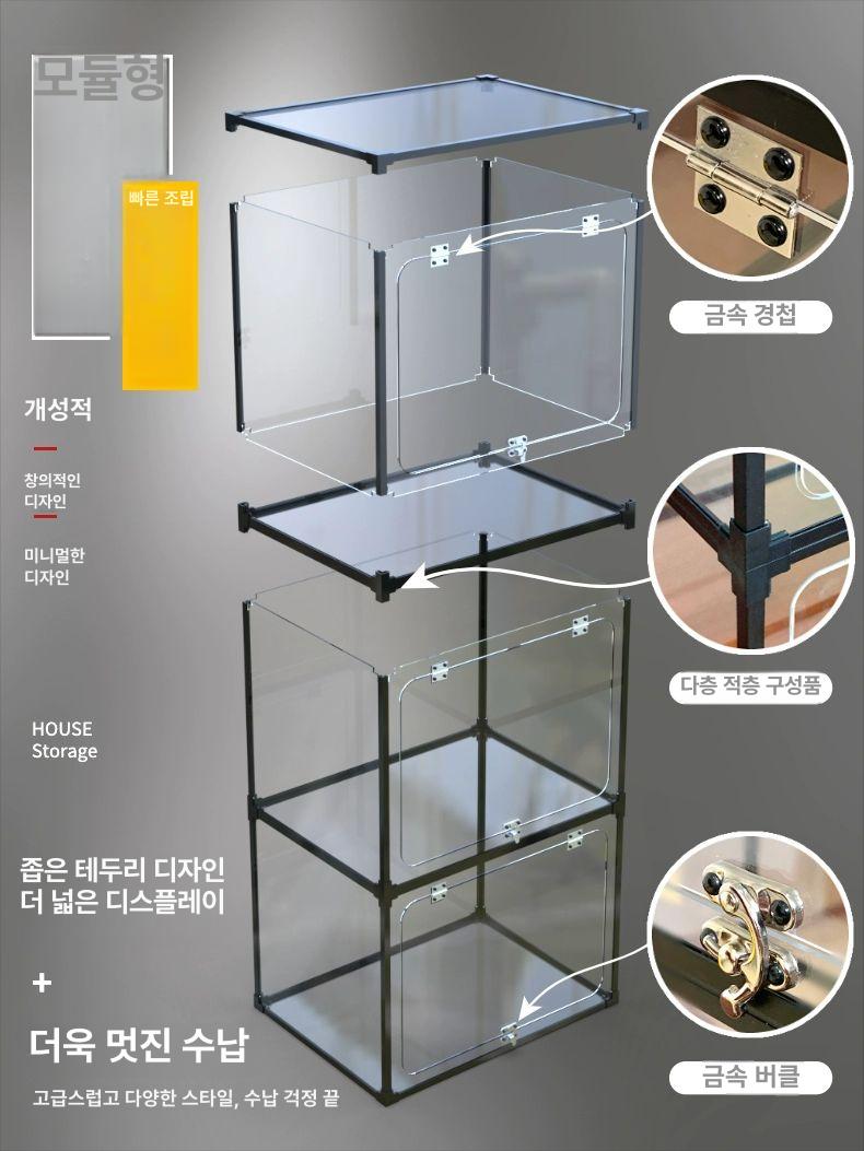 투명아크릴 식권함 케이스 가로형 투명 투찰함 모금함 아크릴응모함 명함 카드 대 박스 - 상세 이미지 4