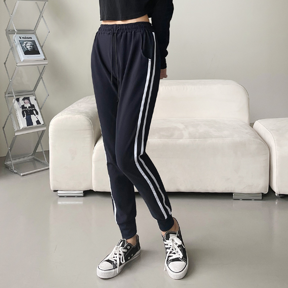 여성 애츠 두줄 라인 밴딩 조거 팬츠 JB-1007294 - M