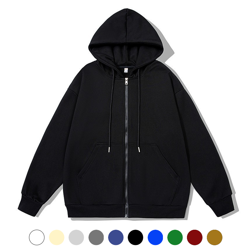 유니바운드 후드집업 봄아우터 루즈핏 단체복 오버핏 캐주얼 간절기아우터 - 커피