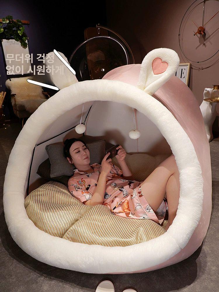 실내 동굴텐트 인테리어 플레이하우스 터널 집 공주텐트 놀이집 침대 놀이 공주 쿠션 인디언 - 상세 이미지 5