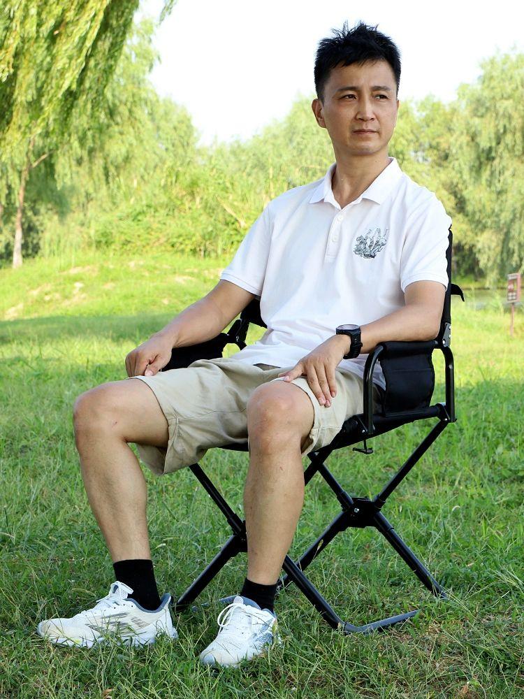 패브릭 캠핑체어 접이식 휴대용 폴딩 의자 야외 접이식의자 우드 프레임 체어 - 상세 이미지 4