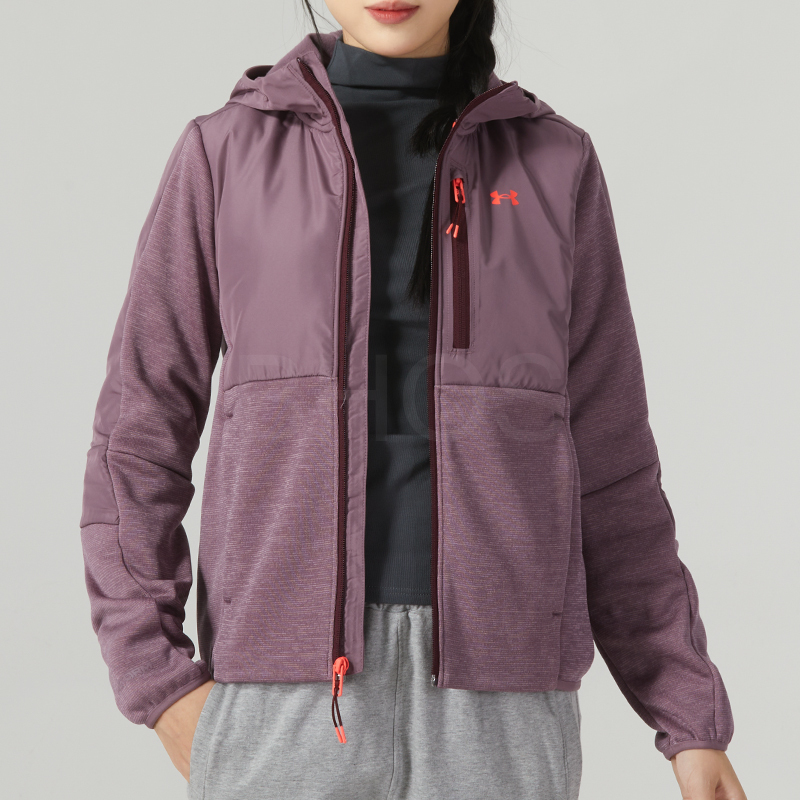언더아머 UA ESSENTIAL SWACKET AMP 퍼플 여성