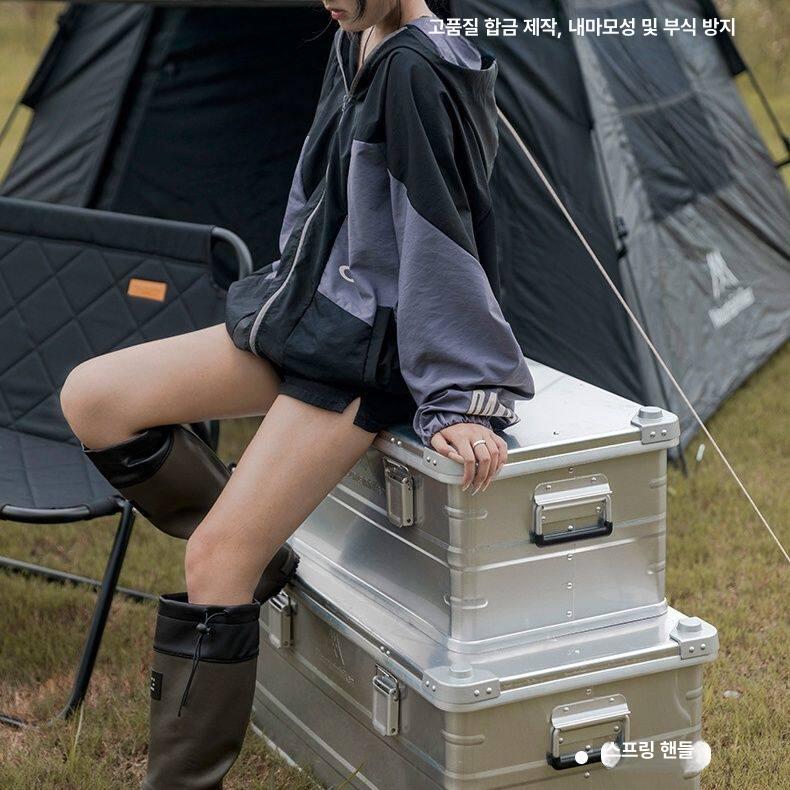 야외 수납박스 알루미늄 보관함 차박 알루미늄박스 박스 접이식 캠핑박스 수납상자 다용도 이미지 6