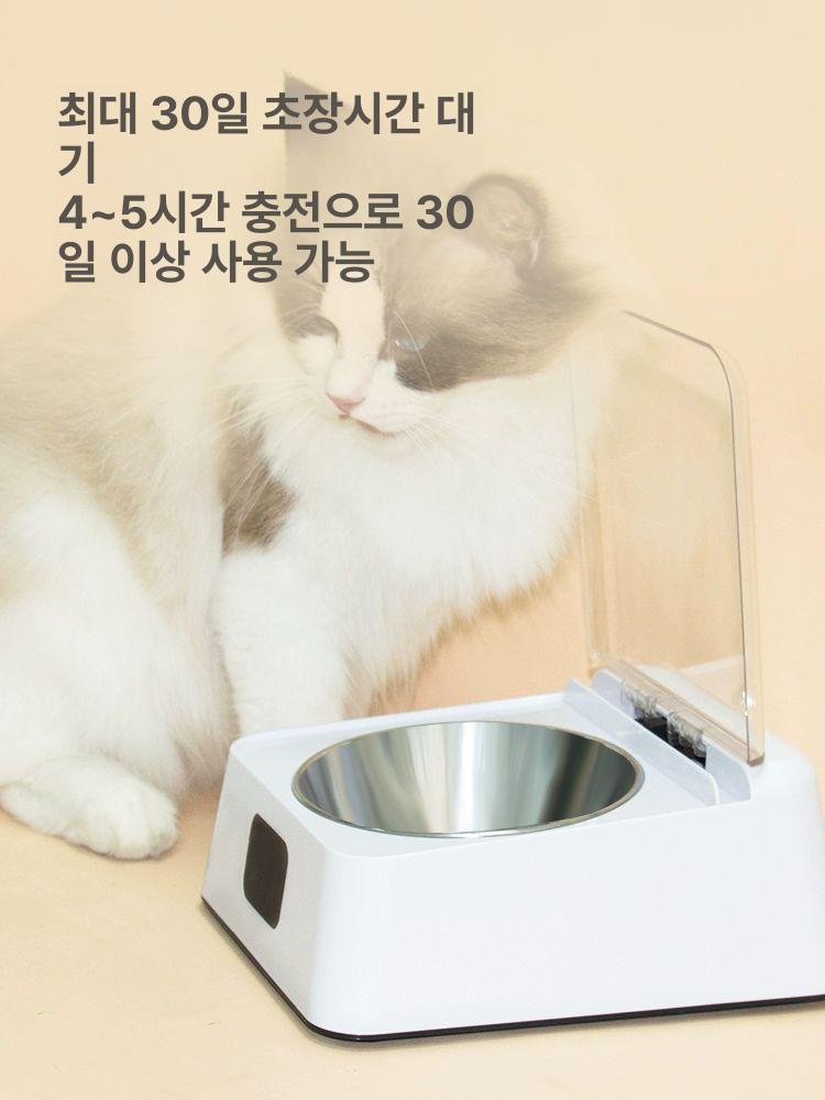 고양이 인식 자동급식기 건강 애완 스마트 스테인레스 센서 자동인식 밥그릇 반려동물 - 상세 이미지 5
