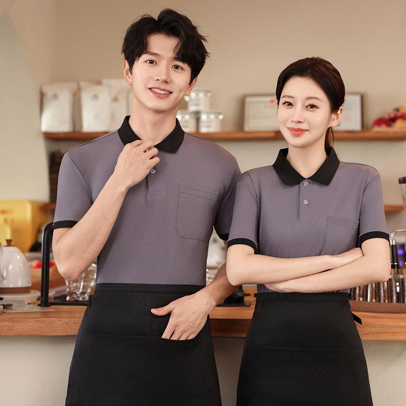 식당 유니폼 카페 레스토랑 서빙복 직원복 단체복 반팔 폴로셔츠 - 상세 이미지 5