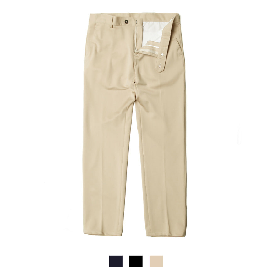 남자 정장 슬랙스 슬림핏 스판 데일리 바지 - 베이지