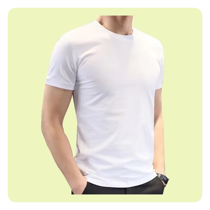 여름 반팔 T셔츠 런닝 홈웨어 라운드 남여공용 반팔티 - 화이트