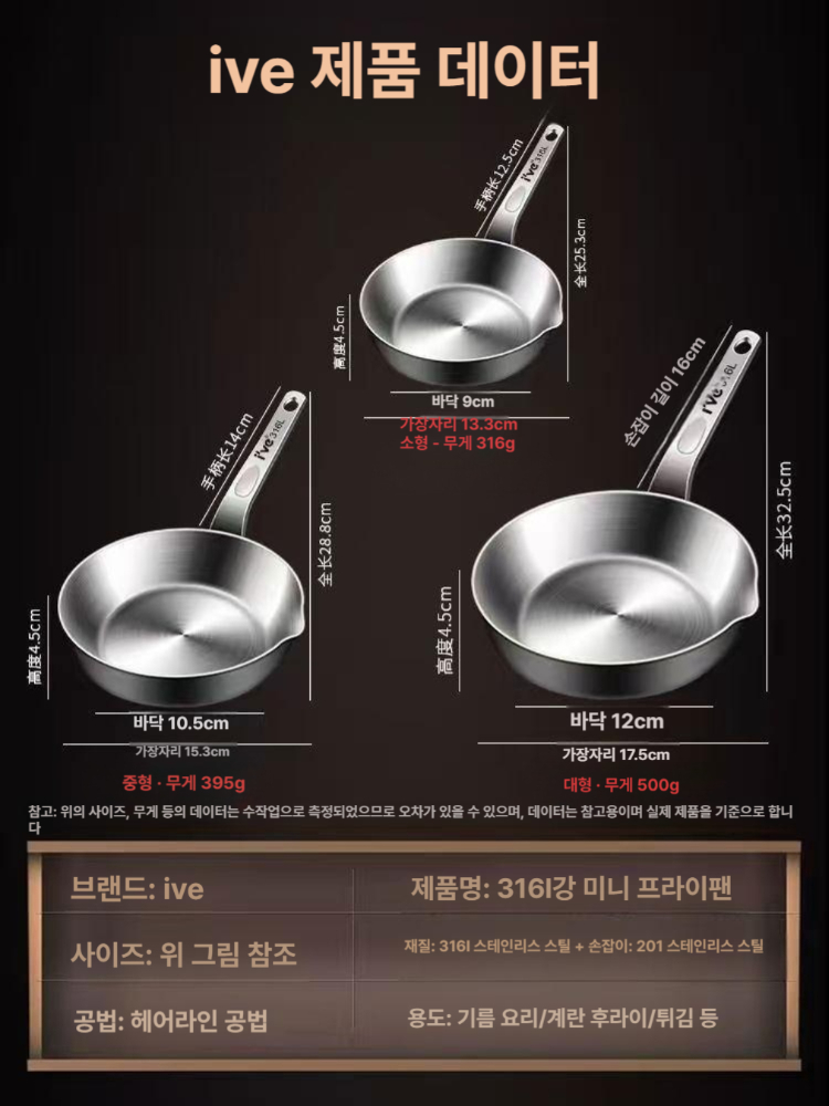 스테인리스 후라이팬 소형 다용도 미니 캠핑 브런치 팬 컴팩트 스틸 가벼운 조리 - 상세 이미지 5