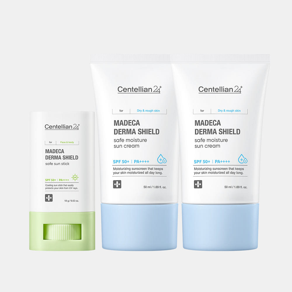 동국제약 마데카 더마 쉴드 세이프 선스틱 18g 1개 + 수분 선크림 50ml 2개 SPF 50+/자외선 차단제 끈적이지 않는 쿨링 스틱형 선크림 - 상세 이미지 2