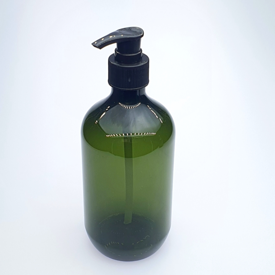 그린화장품디스펜서펌핑용기 변질방지디스펜서용기 펌핑컨디셔너공병 500ml - 상품 이미지