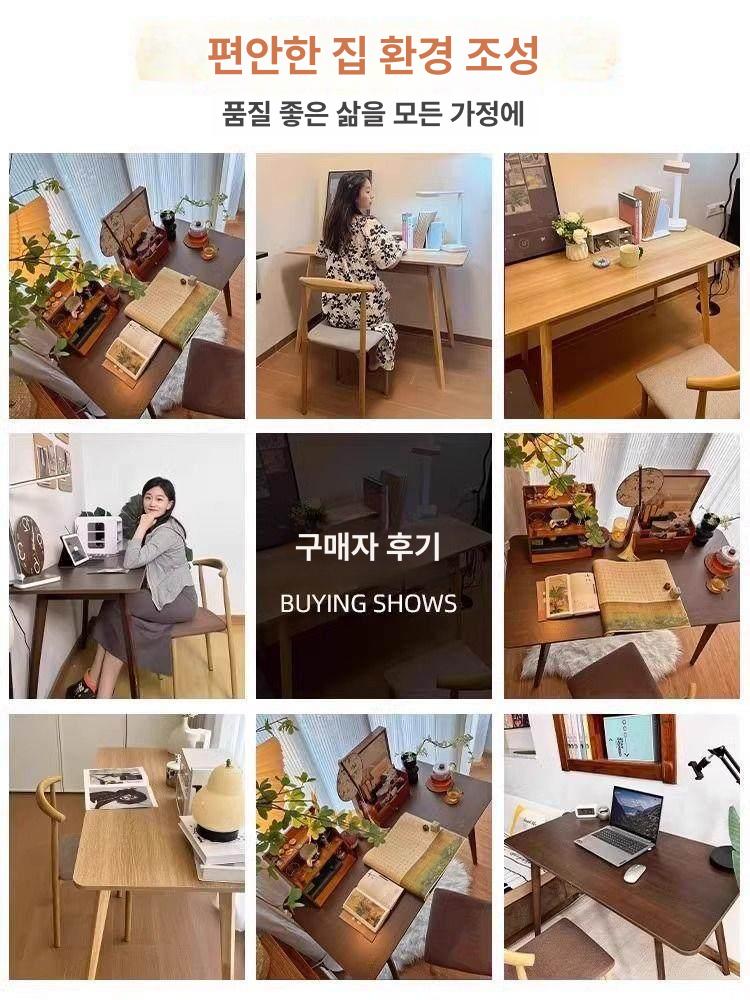 길고 좁은 테이블 식탁 밀크티 좁고긴 책상 슬림 창가테이블 베란다 원목식탁 바테이블 나무 - 상세 이미지 2