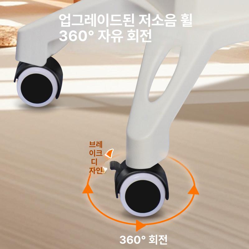 수납 트레이 카트 경량 다용도 주방 우드 선반 바퀴 무빙 바구니 원목트롤리 서빙 화이트 - 상세 이미지 5