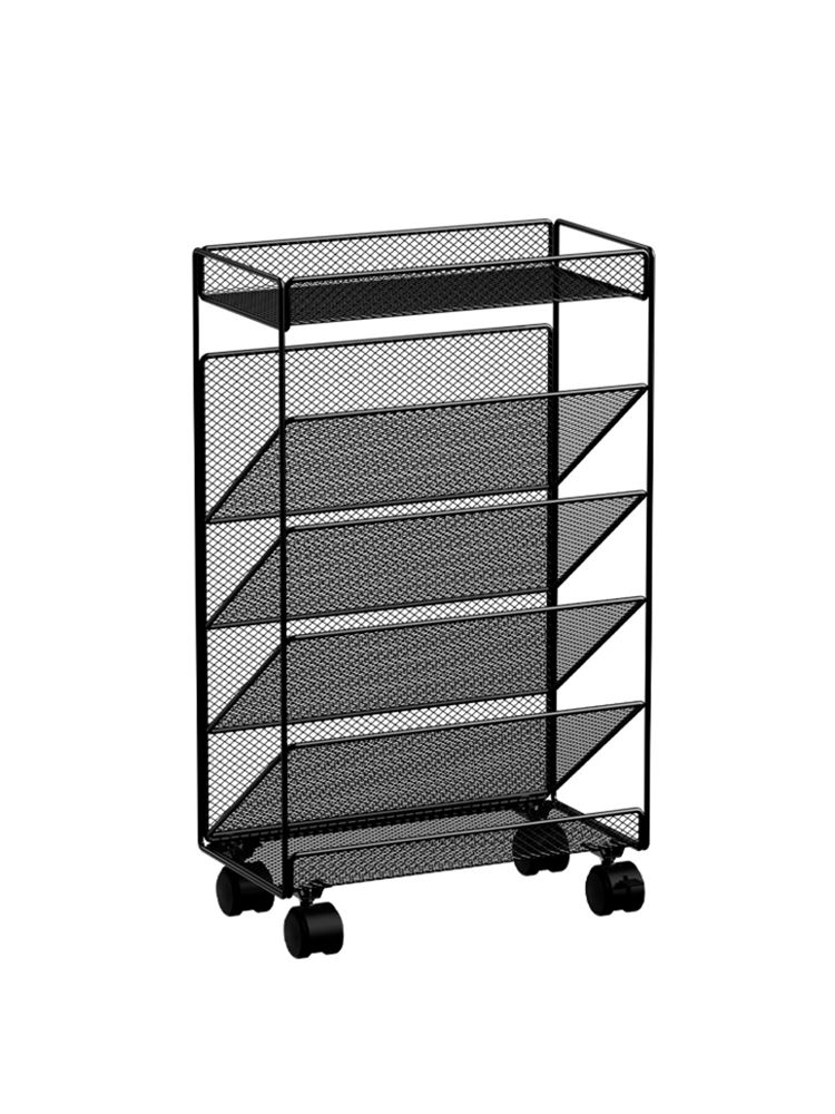 서류함 트롤리 보관함 이동식 트레이 수납 사무실 보관 철제 문서보관함 서류정리함 실버 - 상세 이미지 2