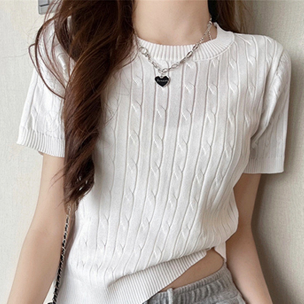 DA-1008040 라운드넥 반팔 티셔츠 - black