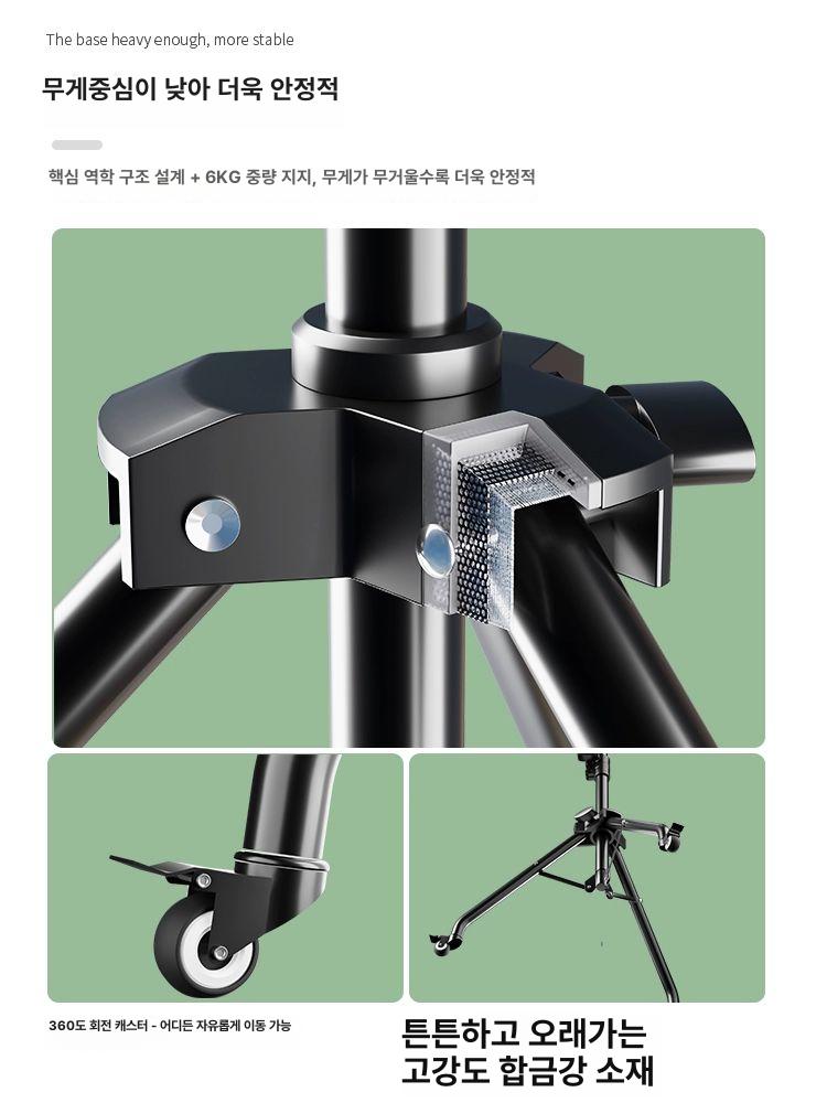 카메라 삼각대 스탠드 접이식 폴딩 미니 브이로그 있는 거치대 휴대폰 돌리 및 도르래 이미지 6