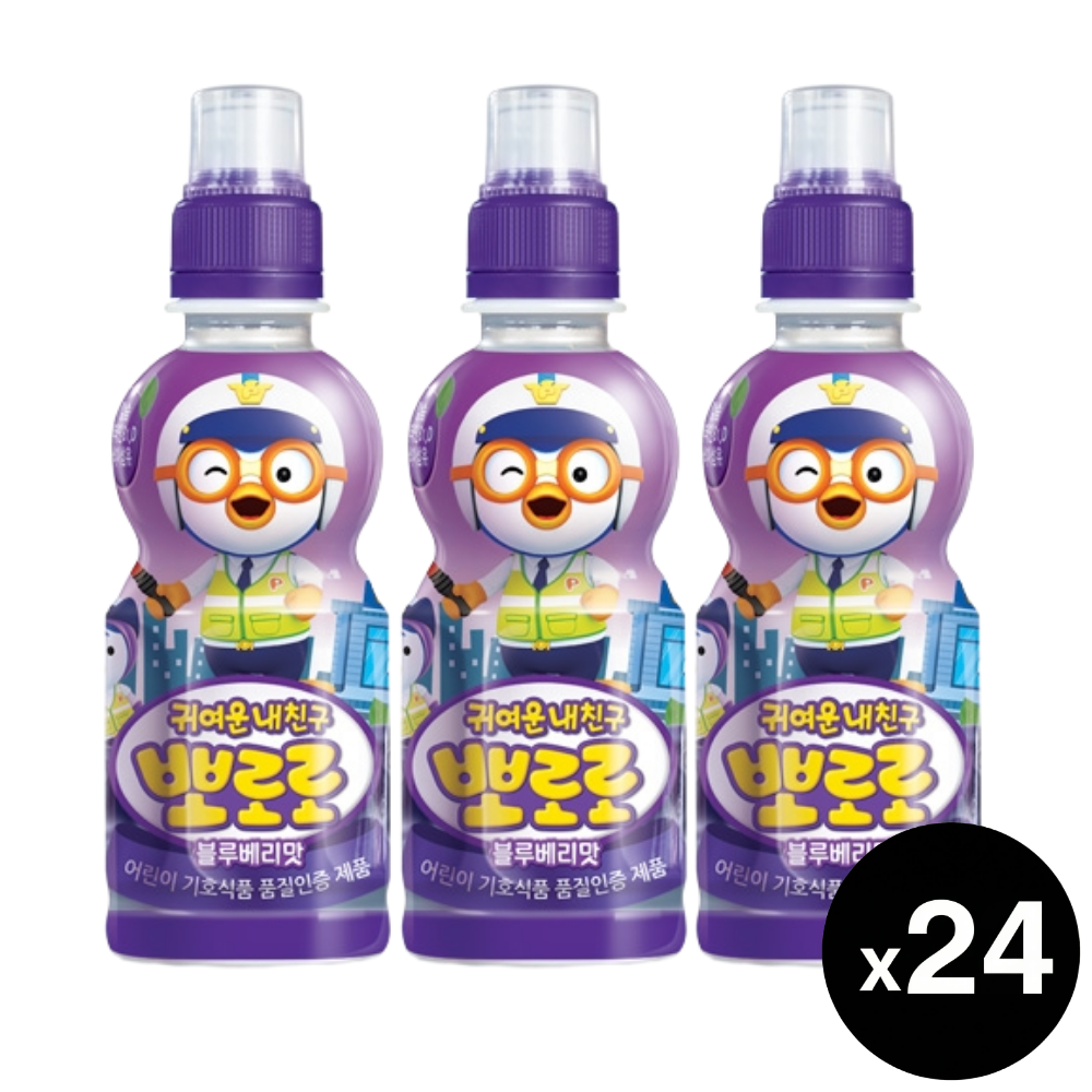 팔도 뽀로로 음료 블루베리, 235ml, 24개 - 상품 이미지