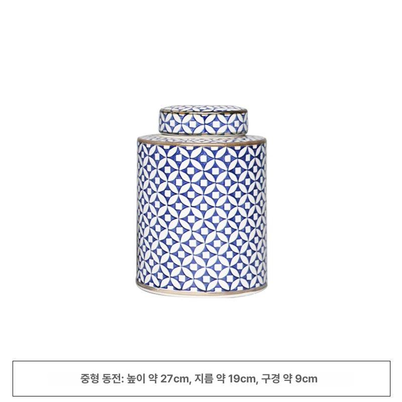 도자기 화병 소형 오리엔탈 찌그러진 탁상용 달항아리 감성 엔틱 소품 화기 홈 생화 오브제 - 상세 이미지 2