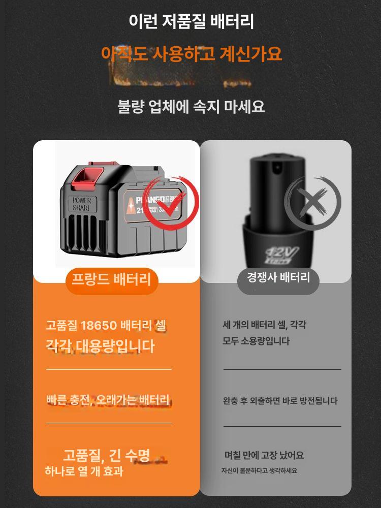 충전식 예초기 트리머 가정용 커터 벌초기 벌초 전기 헤지 바리깡 잔디깎이 잔디깍기 전정기 - 상세 이미지 4