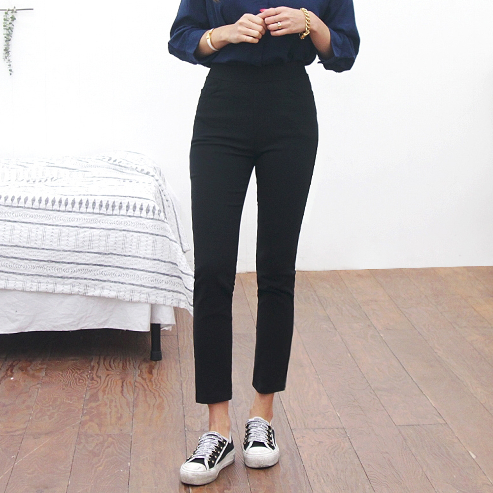 여성 잇썸 스판 밴딩 슬림일자팬츠 JB-1007285 - 베이지